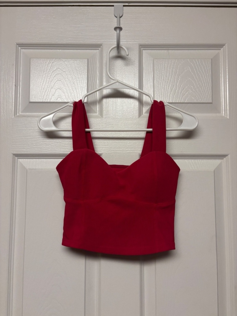 Move Theology Red Cropped Workout Tank Top Size: S